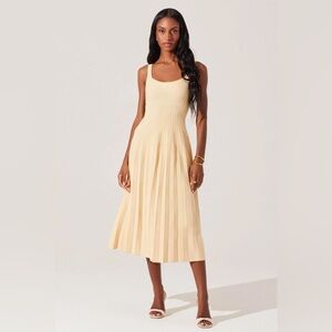 Aylin Pleated Midi Sweater Dress